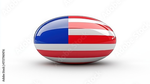 Glossy Orb Featuring American Flag Design on White Background Free Download Glossy Orb Featuring American Flag Design on White Background - GFXLoad