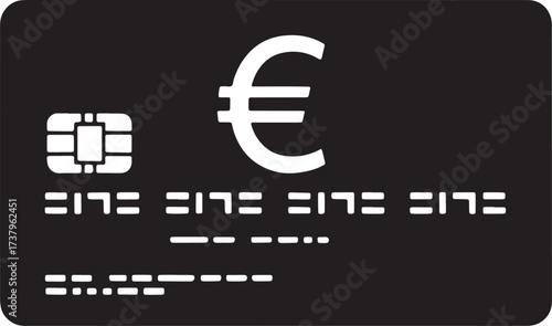 Euro Symbol Credit Card Depicting European Financial Transactions Payment Method