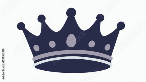 A simple and bold doodle-style icon of a dark, royal crown, a powerful and minimalist symbol of leadership, victory, and sovereign authority in a modern design.
