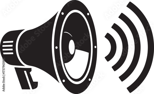 Megaphone Announce Sound Vector Public Address Loudspeaker Communication Icon