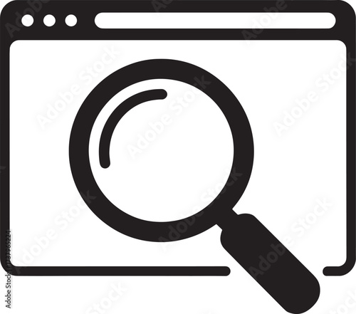 Website Searching Navigation Magnifying Glass for SEO and UI UX Design
