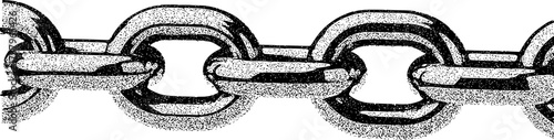 Detailed illustration of a metal chain with interlocking links