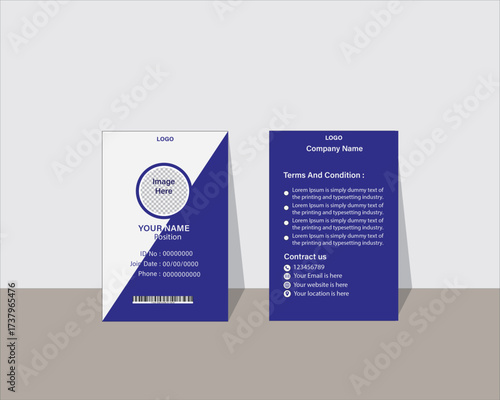 Minimal Clean ID card for Print or Digital use
