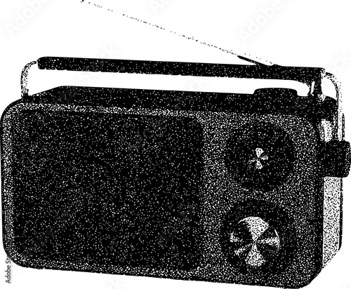 Vintage Portable Radio with Extendable Antenna and Dual Speakers