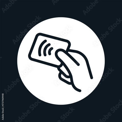 Contactless NFC Payment Icon Vector Illustration.
