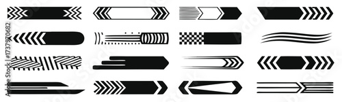 Racing cars and race car stripes set. Checkered flag, start and finish line, motocross labels, dynamic lines, motorsport, racing stripe speed, sport decals, tuning stickers, speed motion elements
