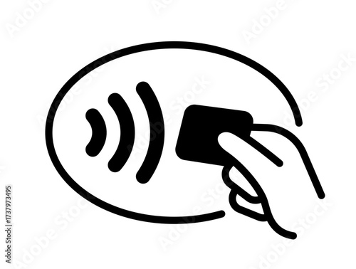 Contactless NFC Payment Icon Vector Illustration.

