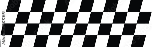 Black and white checkerboard frame isolated. Racing stripe heckered pattern. Race car banner seamless chessboard, racing stripe speed. Square checker texture, automotive start finish line
