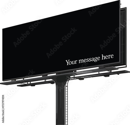 Blank Billboard For Advertising Marketing and Promotion Vector Illustration
