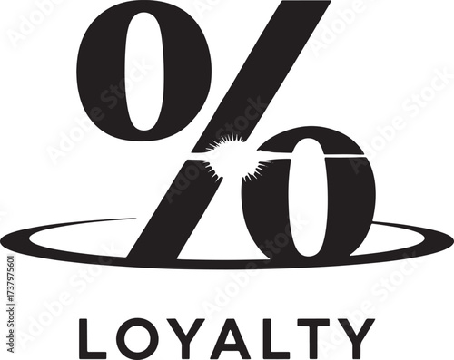 Loyalty Program Broken Zero Percent Symbol Reward System Benefit Service Business