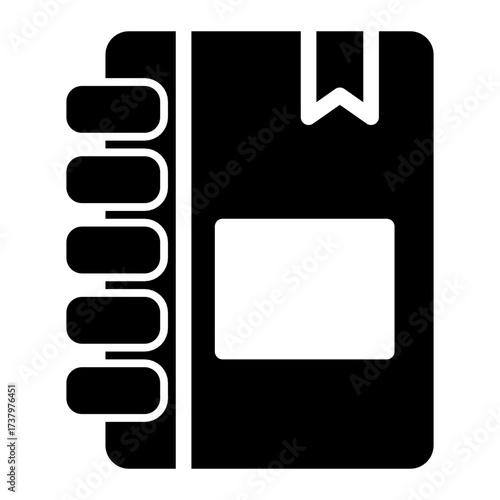 Phone Directory icon representing contacts, listings, telebook, directory, and phone book from the Corporate Icon Collection (Glyph Style)
