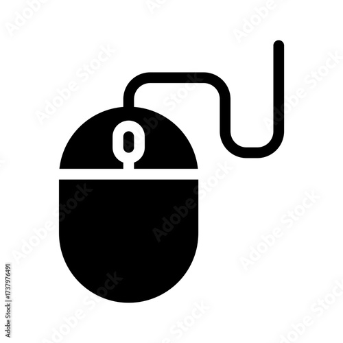 Mouse icon representing pointer, cursor, device, controller, and touchpad from the Corporate Icon Collection (Glyph Style)