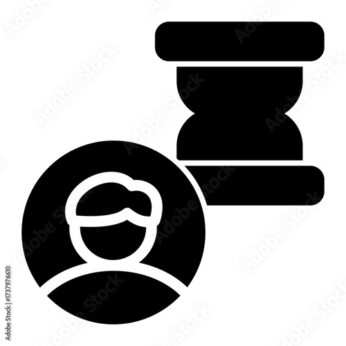Deadline icon symbolizing due date, timeline, schedule, target, and time management from the Corporate Icon Collection (Glyph Style)