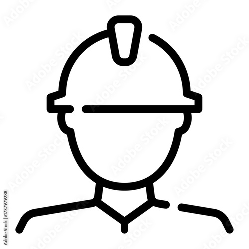 worker line icon