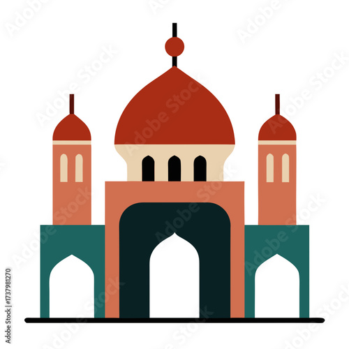 taj mahal vector illustration