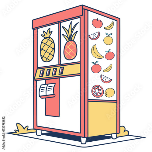 Colorful fruit juice dispenser machine vending machine
