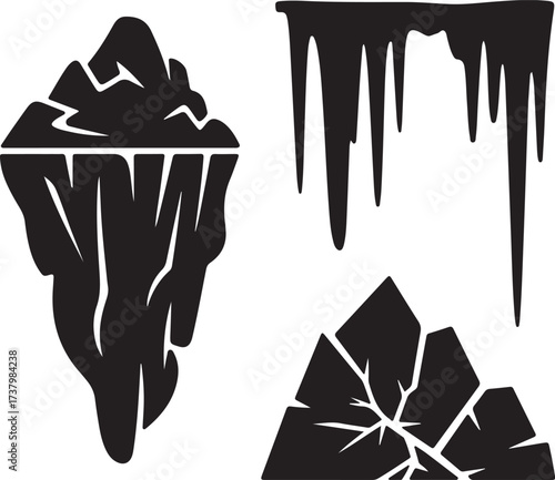 Frozen Ice Vector Silhouette Pack