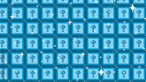 Pixel art tile question mark Looping animated background. 1080P (2)