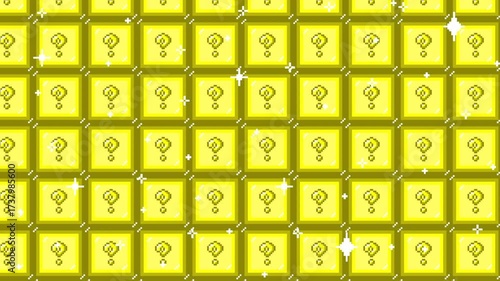 Pixel art tile question mark Looping animated background. 1080P (3)