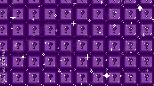 Pixel art tile question mark Looping animated background. 1080P (7)