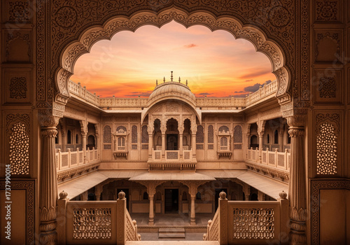 Patwon Ki Haveli Courtyard Rajasthan India