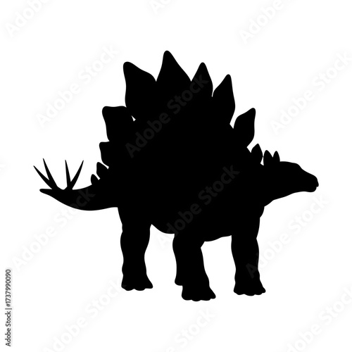 Stegosaurus Silhouette Vector Illustration