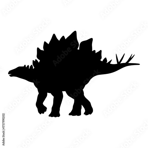 Stegosaurus Silhouette Vector Illustration