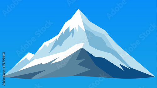 Illustration of a snow capped mountain peak