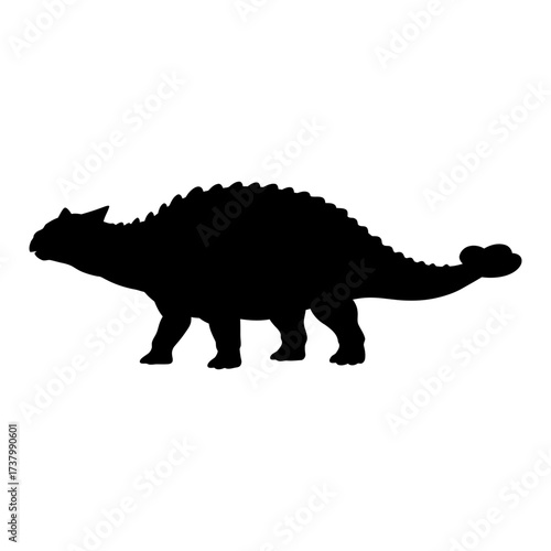 Ankylosaurus Silhouette Vector Illustration