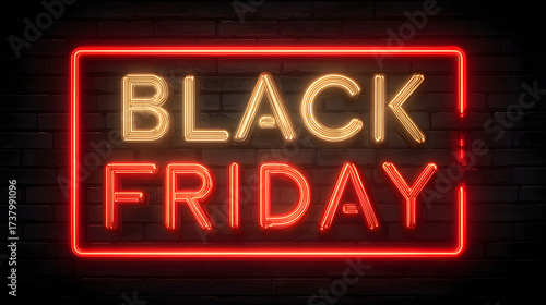 네온 사인 블랙프라이데이 텍스트