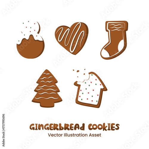 Gingerbread Cookies Vector Illustration