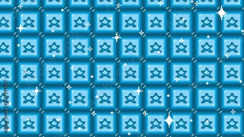 Pixel art tile star icon Looping animated background. 1080P (2)