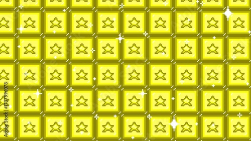 Pixel art tile star icon Looping animated background. 1080P (3)
