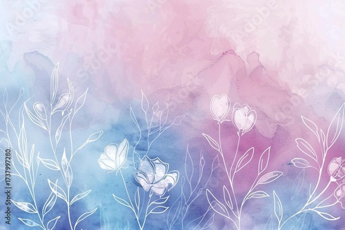 watercolor floral background