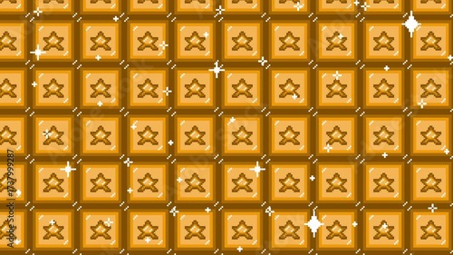 Pixel art tile star icon Looping animated background. 1080P (8)