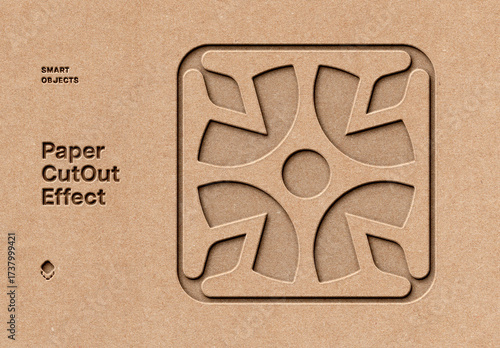 Craft Cut Out Paper Mockup