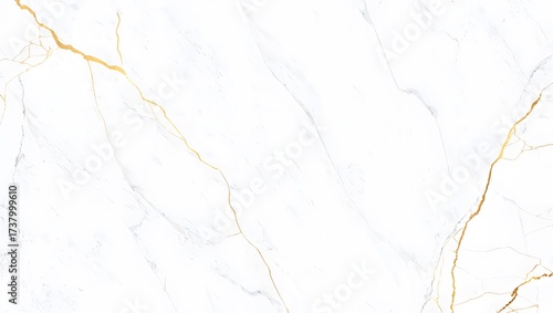 Foto Abstract white marble texture with subtle veining and golden accents