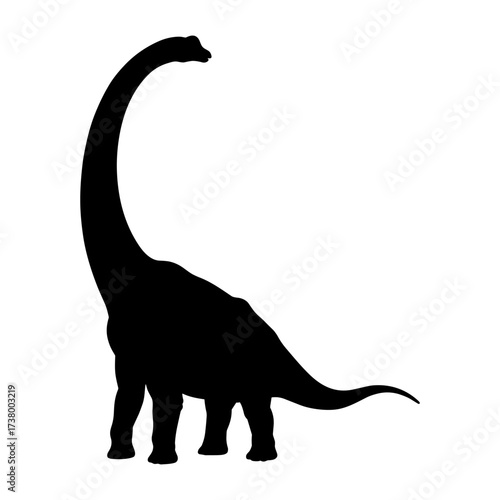Brachiosaurus Silhouette Vector Illustration