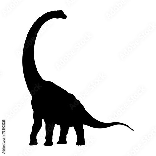 Brachiosaurus Silhouette Vector Illustration