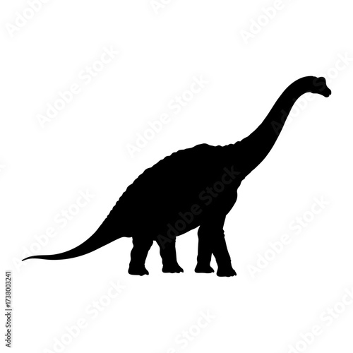 Brachiosaurus Silhouette Vector Illustration
