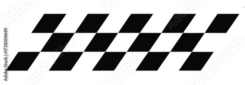 Black and white checkerboard. Checkered flag. Racing stripe heckered pattern. Race car banner seamless chessboard, racing stripe speed. Square checker texture, automotive start finish line
