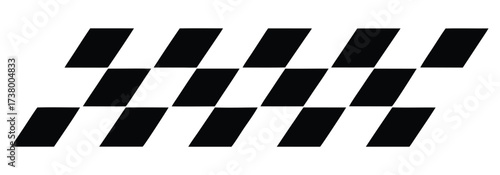 Black and white checkerboard. Checkered flag. Racing stripe heckered pattern. Race car banner seamless chessboard, racing stripe speed. Square checker texture, automotive start finish line
