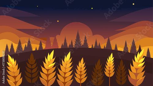 sunset in the mountains