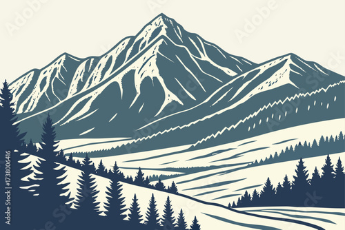 Mount Princeton in Colorado, rugged Sawatch Range peak with snow-capped ridges and valley views