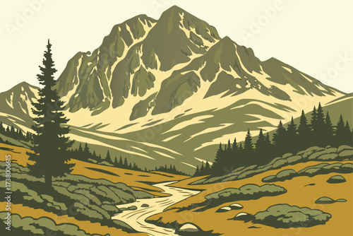 Mount Massive in Colorado, broad summit with jagged ridges and alpine tundra meadows