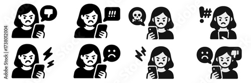 Emotions expressed through smartphone interactions showcase frustration and disappointment in digital communication