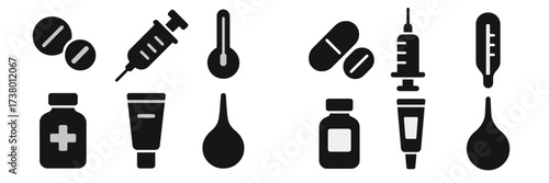 Medical supplies and tools for healthcare in a clinical setting during daytime hours