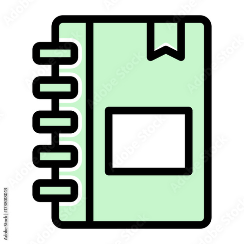 Phone Directory icon representing contacts, listings, telebook, directory, and phone book from the Corporate Icon Collection (Glyph Color Lineal Style)