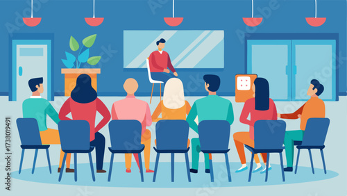 A meeting room for support groups and community events.