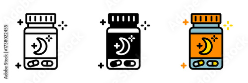 Melatonin Bottle is sleeping aid regulating circadian rhythm, reducing insomnia, improving rest quality, and supporting natural sleep-wake cycles.